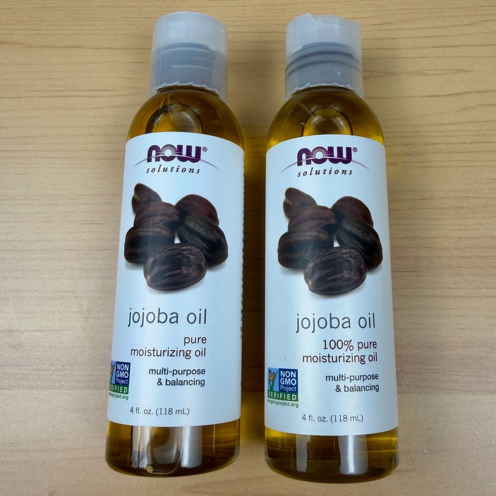 NOW Solutions Jojoba Oil 100% Pure Moisturizing Multi-Purpose 4 fl oz 2 Pack